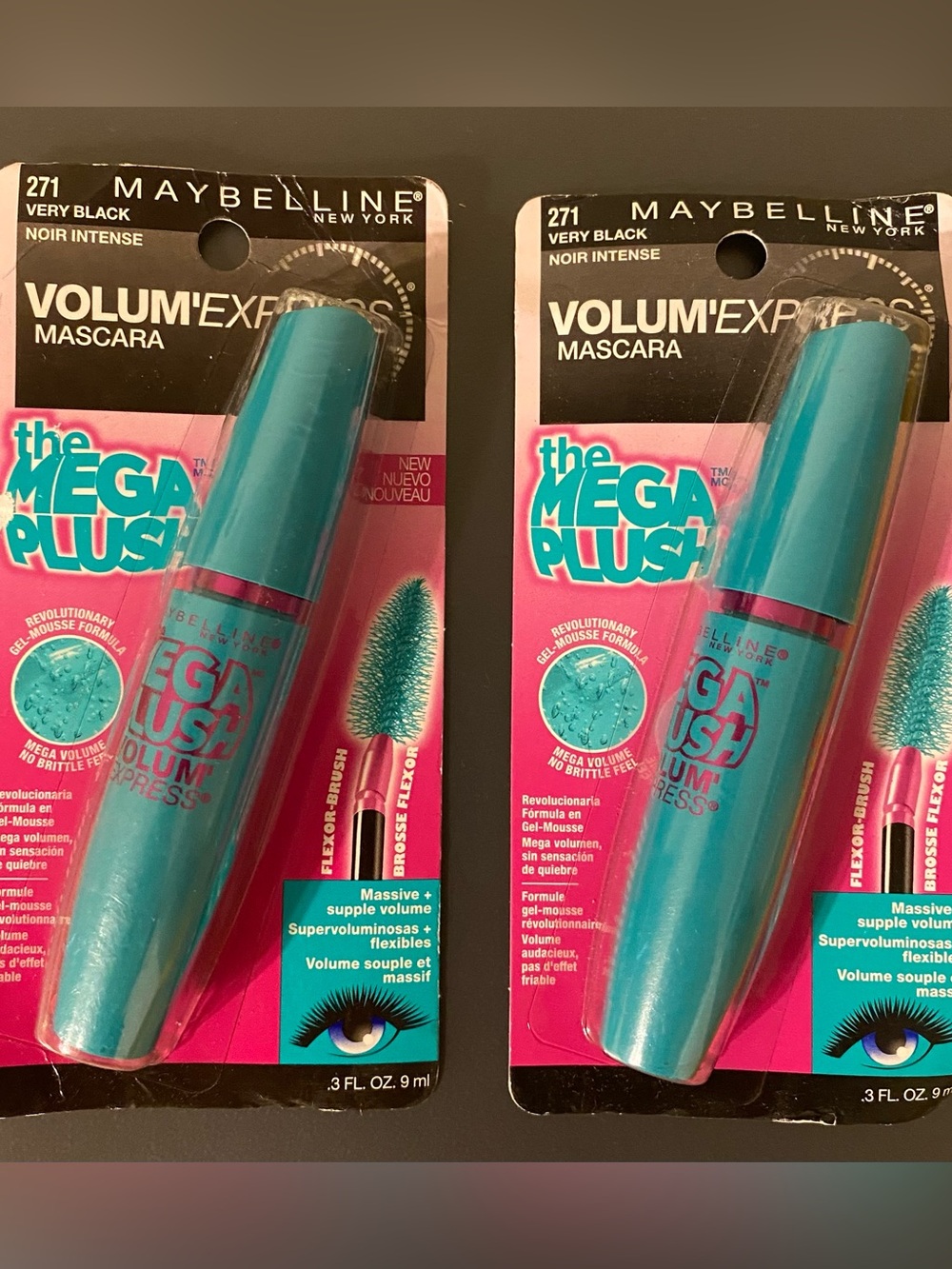 Maybelline Mega Plush Volum' Express Mascara - Very Black (Set of 2)